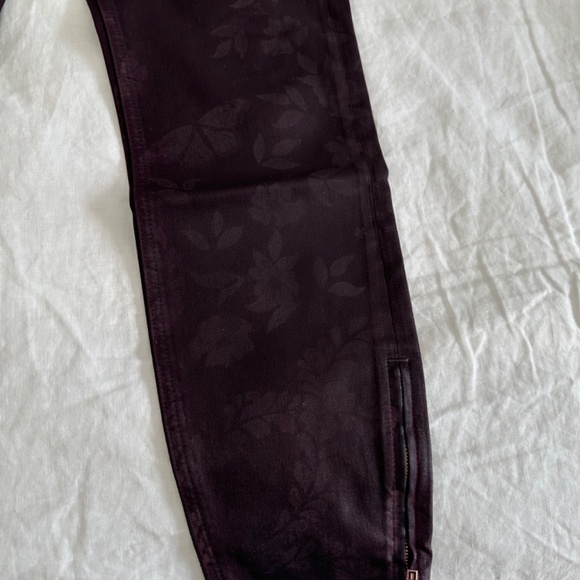 Ted Baker Floral Printed Waxed Denim - Picture 2 of 5